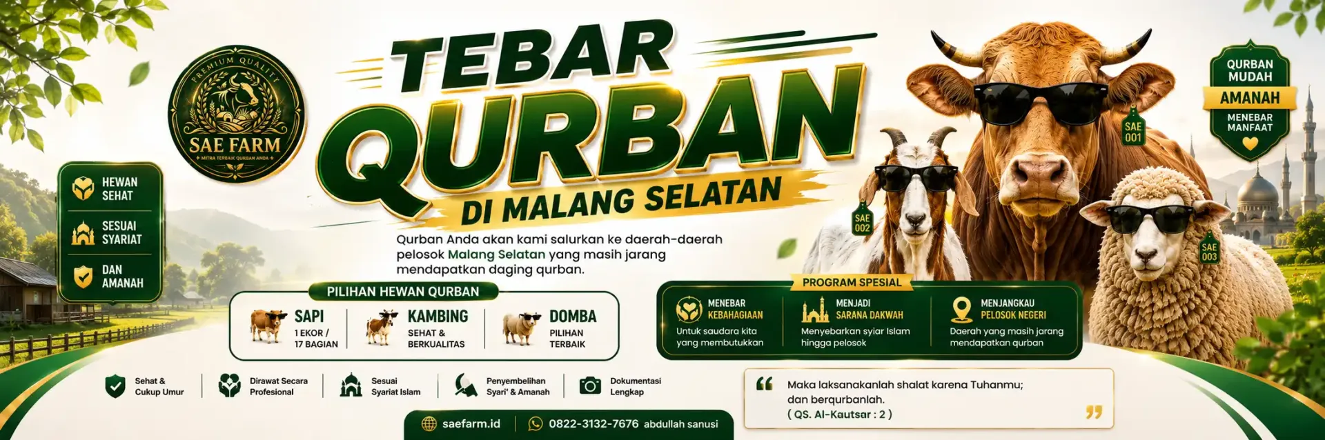 Banner Utama Sae Farm Peternakan Qurban Malang - Slide 3