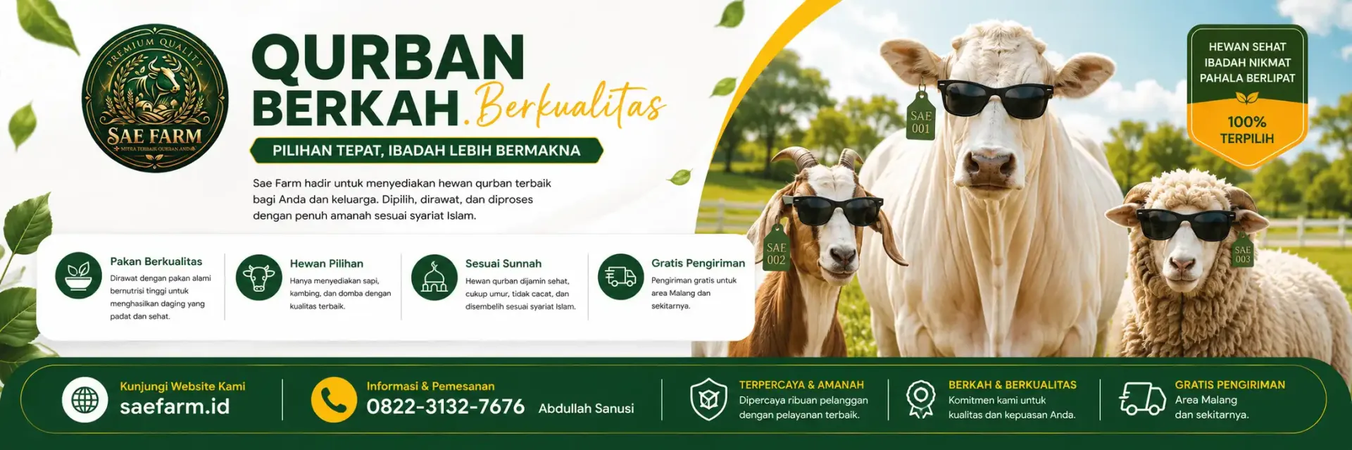 Banner Utama Sae Farm Peternakan Qurban Malang - Slide 2